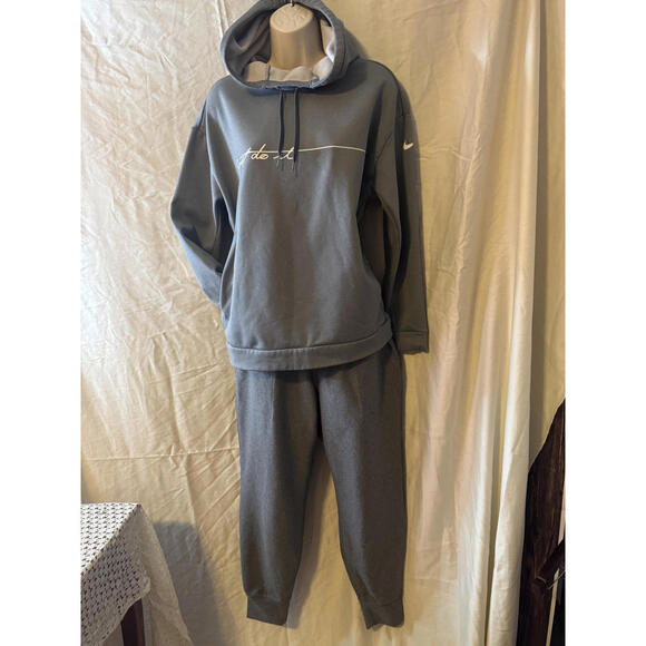 Pants - Nike Hoodie and Old Navy High-Rise Leggings Activewear Set Medium Gray